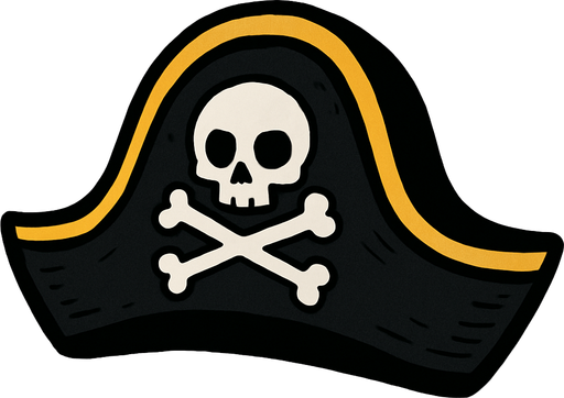 Pirate hat.
In-Game asset.  2d.  High contrast.  No shadows