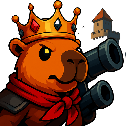 El rey tambien esta listo para pelear en el castillo de fondo.