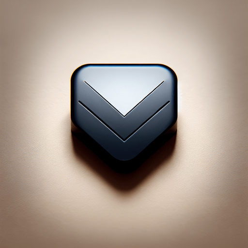 black chevron.
UI element