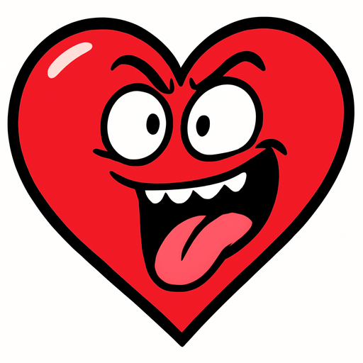 Make it a funny red hearth image. Anime style.
In-Game asset.  2d.  High contrast.  No shadows