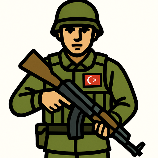 Türk askeri.
In-Game asset.  2d.  High contrast.  No shadows