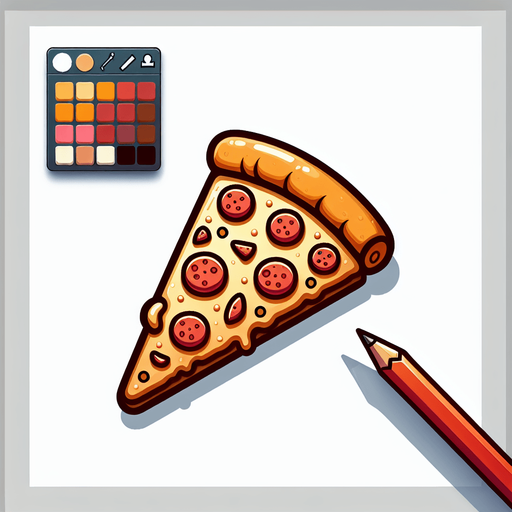 Pizza slic
Single Game Texture. In-Game asset. 2d. Blank background. High contrast. No shadows.