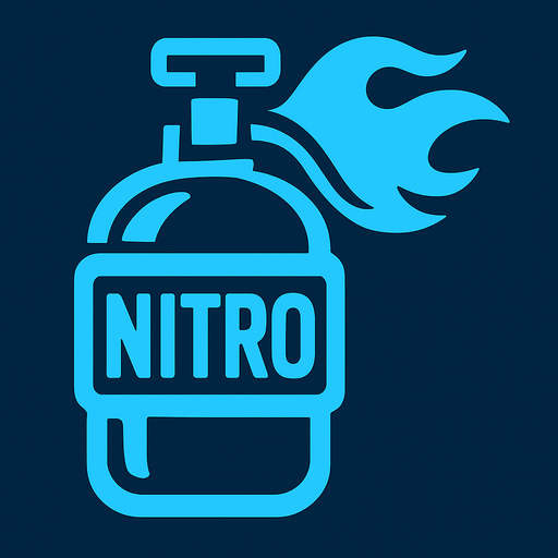Nitro image blue
In-Game asset.  2d.  High contrast.  No shadows
