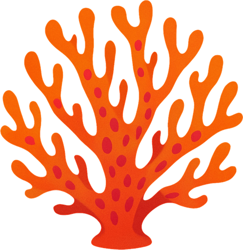 large coral.
In-Game asset.  2d.  High contrast.  No shadows