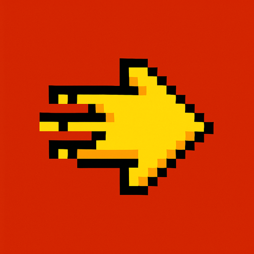 Powerup speed boost 2d pixilated topdown.
In-Game asset.  2d.  High contrast.  No shadows