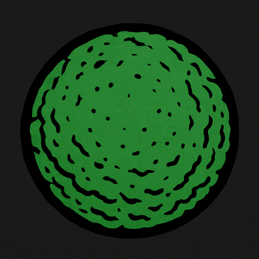 circular green rough skin.
In-Game asset.  2d.  High contrast.  No shadows. cartoon. comic. drawed