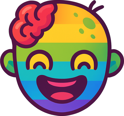 Make it rainbow and extremly happy