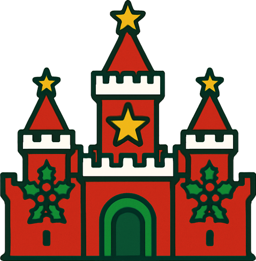 noel castle.
In-Game asset.  2d.  High contrast.  No shadows