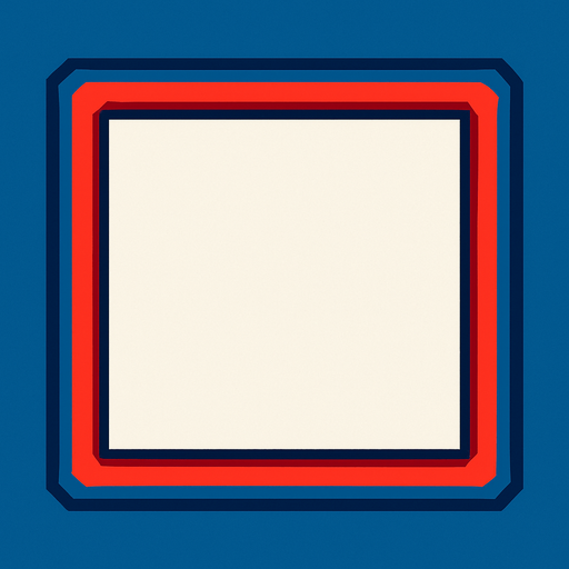 Cuadro rojo con azul para seleccionar algo.
In-Game asset.  No shadows