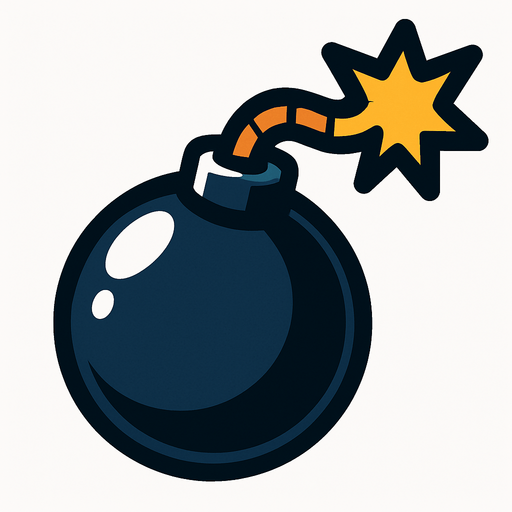 Bomb.
In-Game asset.  2d.  High contrast.  No shadows