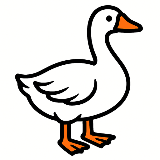 Goose.
In-Game asset.  2d.  High contrast.  No shadows