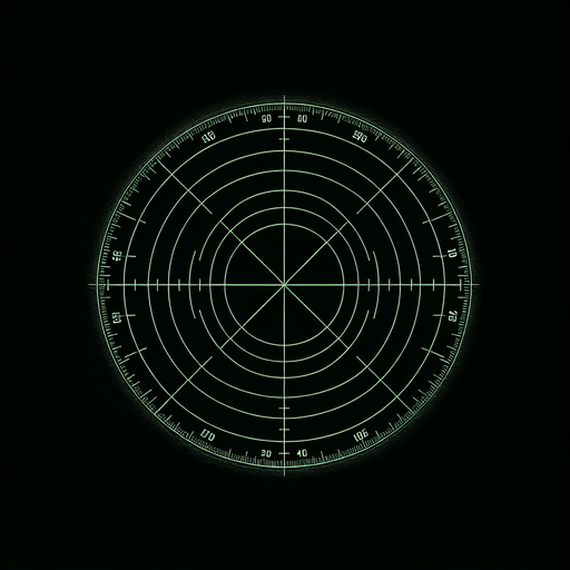 minimalis empty radar screen.
top view. no border