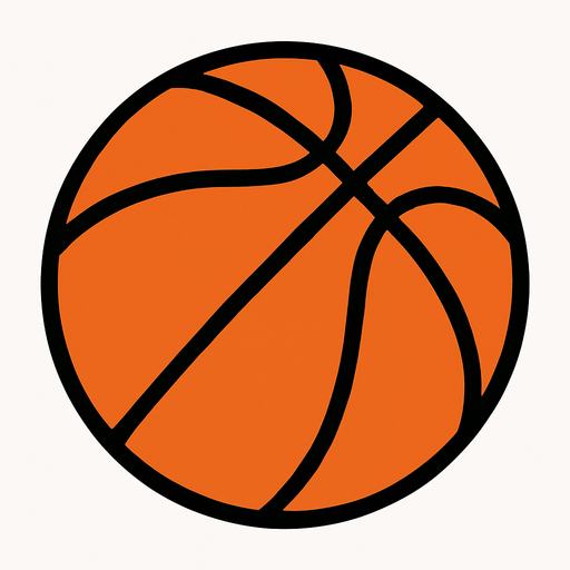 Basketball ball.
In-Game asset.  2d.  High contrast.  No shadows