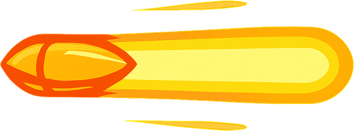2d beam bullet.
In-Game asset.  2d.  High contrast.  No shadows