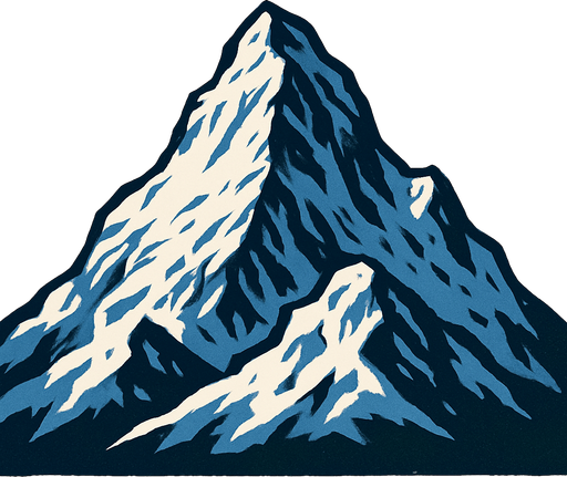 karlı büyük dağ..
In-Game asset.  2d.  High contrast.  No shadows