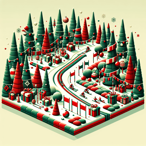 текст "Christmas slalom".
Single Game Texture. In-Game asset. 2d. Blank background. High contrast. No shadows.