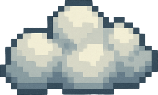 cloudy.
In-Game asset.  No shadows. pixel