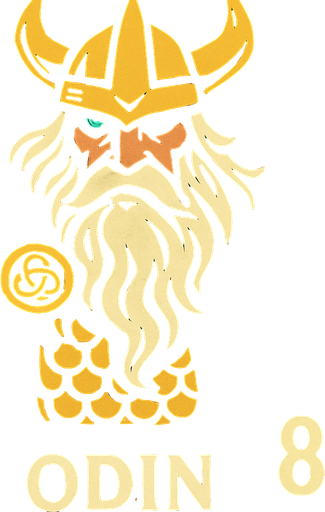 odin god card.
In-Game asset.  2d.  High contrast.  No shadows