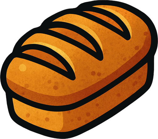 Bread.
In-Game asset.  2d.  High contrast.  No shadows