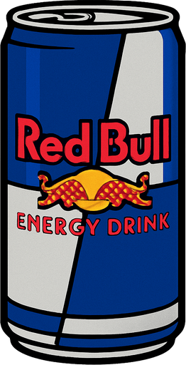 redbull energy drink.
In-Game asset.  2d.  High contrast.  No shadows