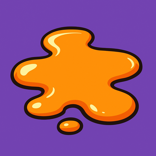 orange liquid.
In-Game asset.  2d.  High contrast.  No shadows