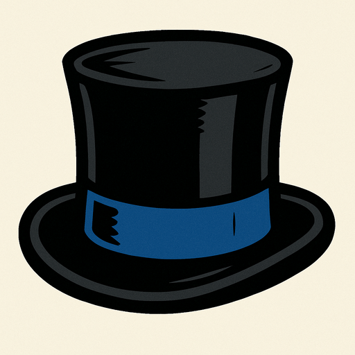 Top hat.
In-Game asset.  2d.  High contrast.  No shadows