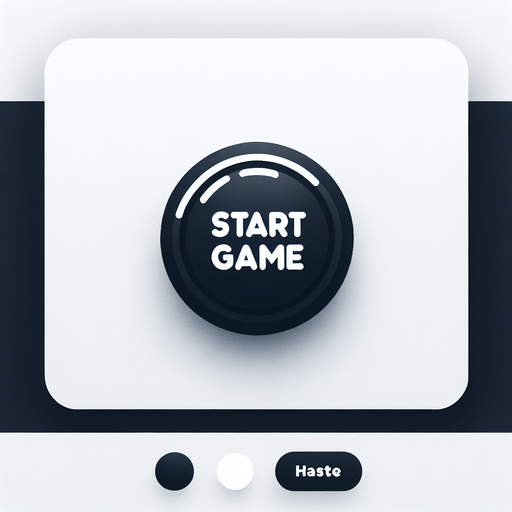 Start game button.
Single Game Texture. In-Game asset. 2d. Blank background. High contrast. No shadows.