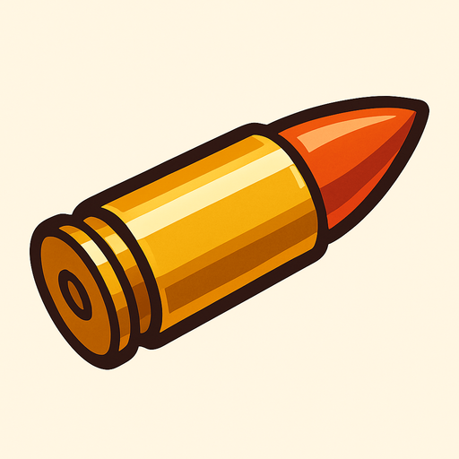 bullet.
In-Game asset.  High contrast.  No shadows