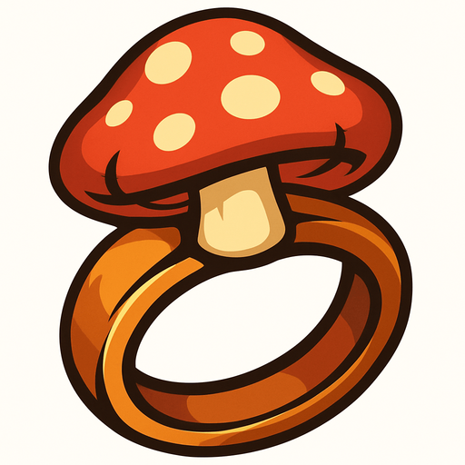mushroomRing.
In-Game asset.  2d.  High contrast.  No shadows