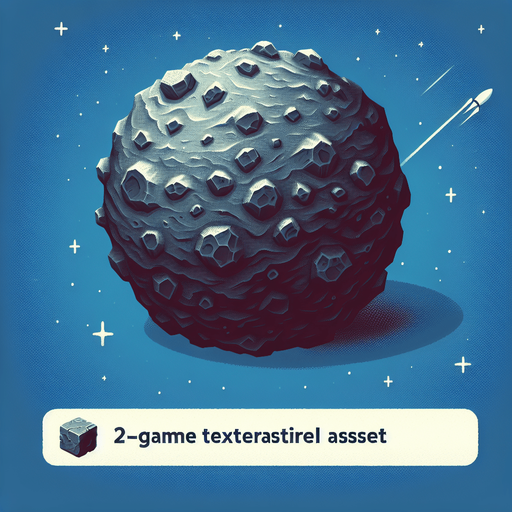 asteroid.
Single Game Texture.  In-Game asset.  2d.  No shadows
