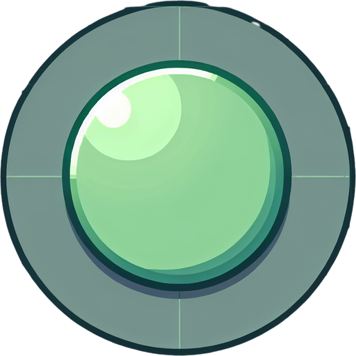 Single Game Texture, 50x50pix. In-Game asset. 2d. Blank background. High contrast. No shadows. Light green circle with border. Simple. No other objects.

Single Game Texture. In-Game asset. 2d. Blank background. High contrast. No shadows.