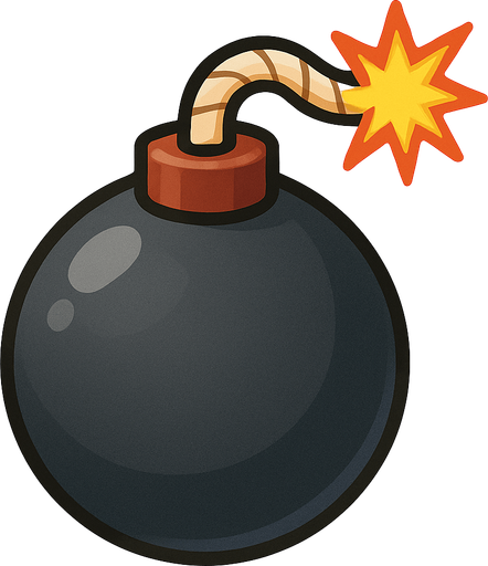 A black bomb.
In-Game asset.  No shadows