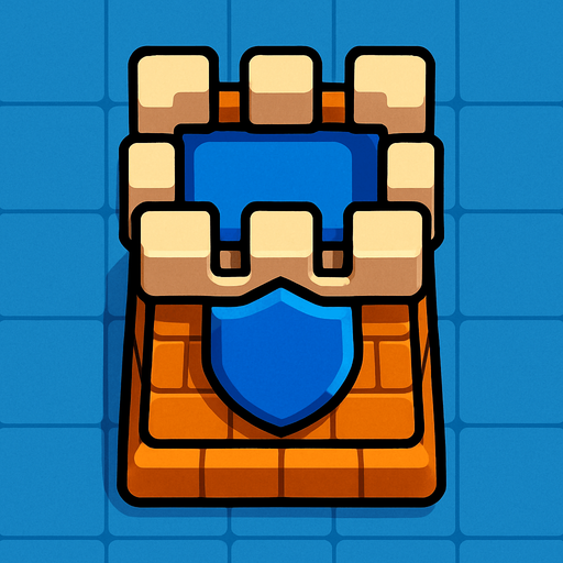 Tam yukarıdan bakılan bir kule clash royaledeki gibi.
In-Game asset.  2d.  High contrast.  No shadows