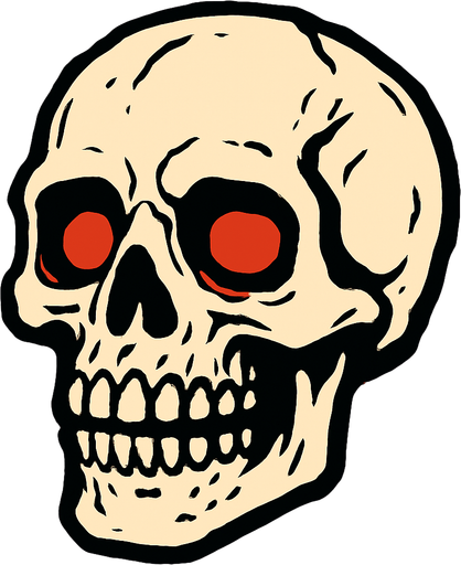 dead head.
In-Game asset.  2d.  High contrast.  No shadows