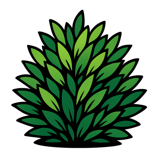 Çalı.
In-Game asset.  2d.  High contrast.  No shadows