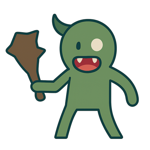 Monster. No background. Transparent background. Blank background. No shadows. 2d. In-Game asset. flat