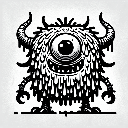 monster.
Single Game Texture.  In-Game asset.  2d.  Blank background.  High contrast.  No shadows