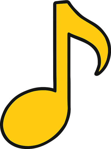 2d yellow renkte golgesiz bir nota olustur.
In-Game asset.  2d.  High contrast.  No shadows