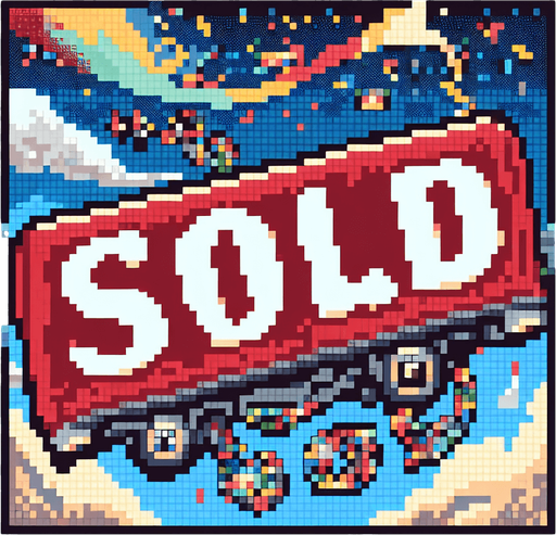 pixel text Sold