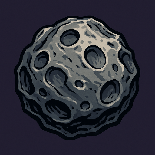 Asteroid Iron - Yazısız.
In-Game asset.  2d.  High contrast.  No shadows