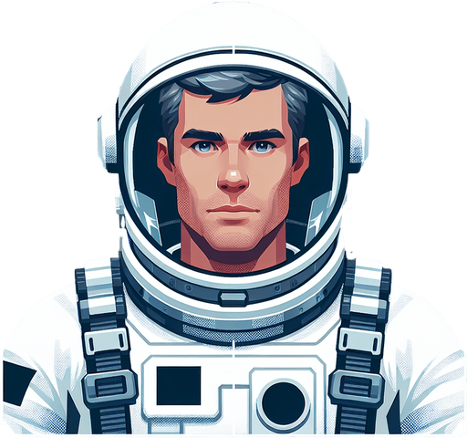 космонавт.
Single Game Texture. In-Game asset. 2d. Blank background. High contrast. No shadows.