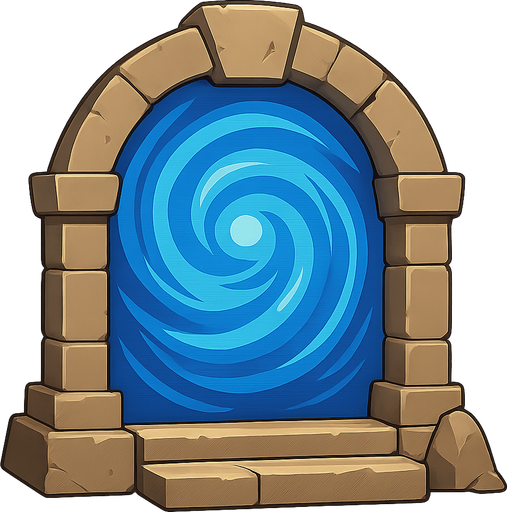 portal. No background. Transparent background. Blank background. No shadows. 2d. In-Game asset. flat