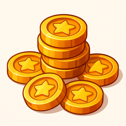 Coins.
In-Game asset.  No shadows