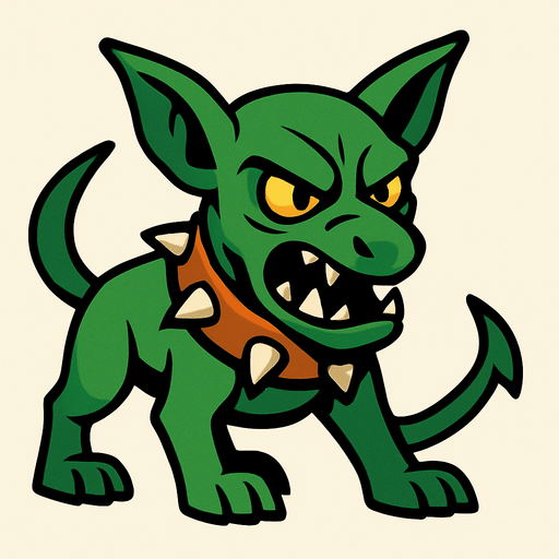 goblin tazısı.
In-Game asset.  2d.  High contrast.  No shadows