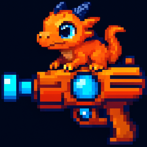 add a dragon baby on top of gun