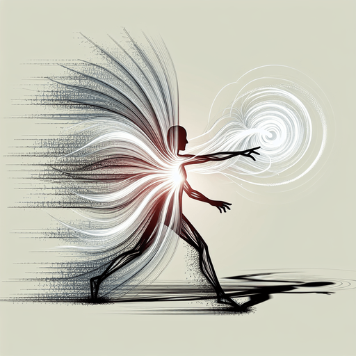 A central figure with several fading, translucent shadow copies trailing behind or positioned nearby. Could also be a weapon swing that leaves dark afterimages..
Single Game Texture.  In-Game asset.  2d.  Blank background.  High contrast.  No shadows