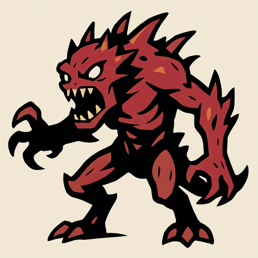 creature enemy.
In-Game asset.  2d.  High contrast.  No shadows