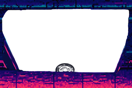 cyberpunk asphalt street, manhole in the middle