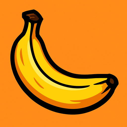 banana.
In-Game asset.  2d.  High contrast.  No shadows
