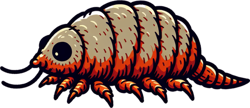 a flea.
Single Game Texture. In-Game asset. 2d. Blank background. High contrast. No shadows.